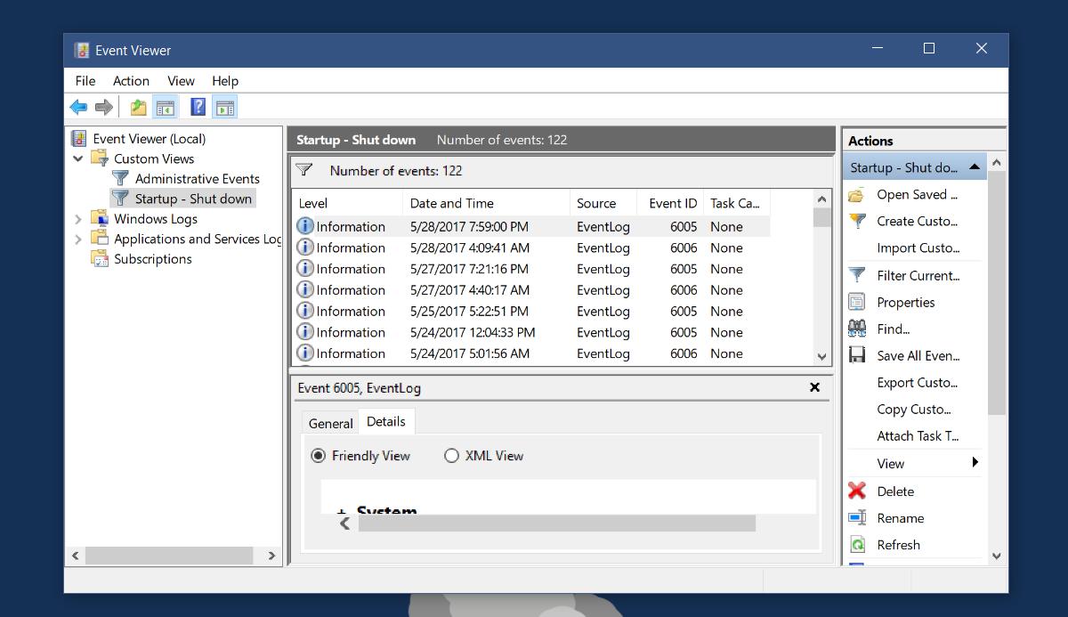 How To Log Startup And Shut Down Times In Windows