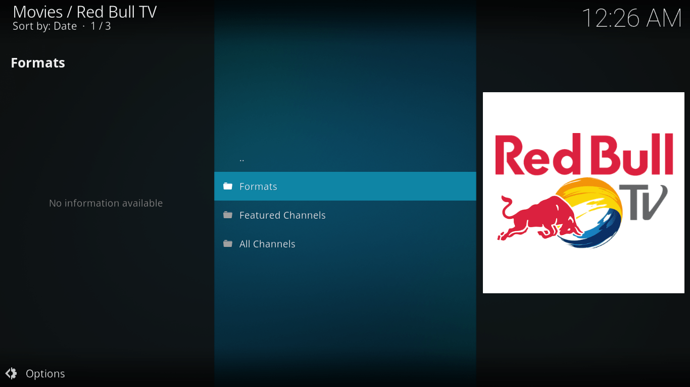 Watching Red Bull TV on Kodi With The Red Bull TV Addon