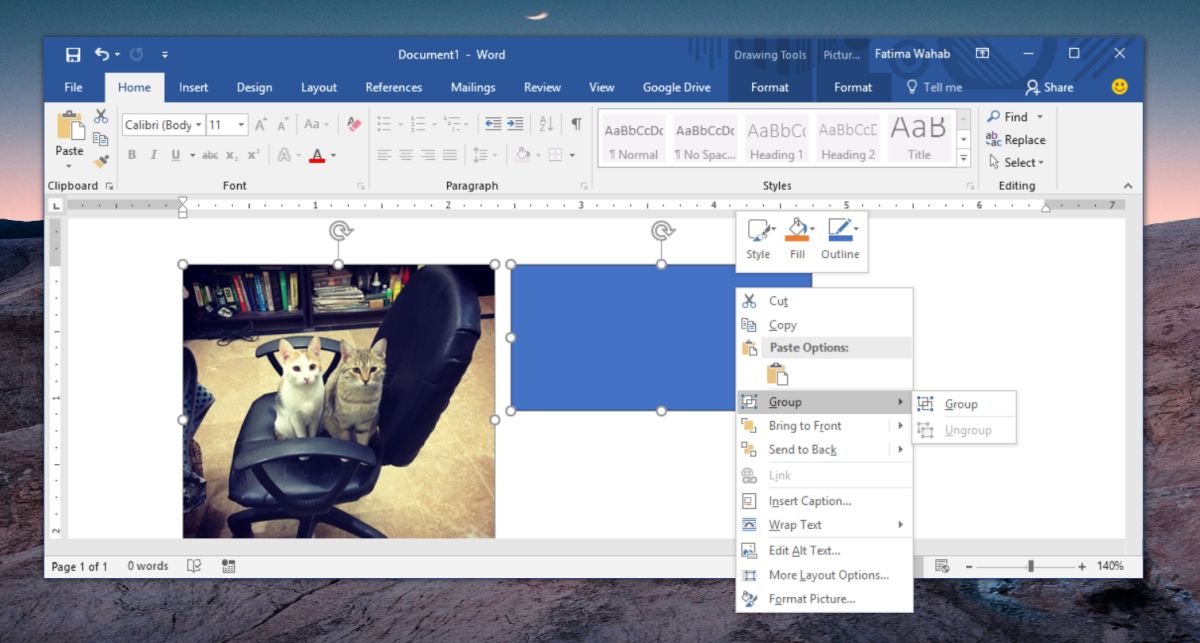 How To Group Pictures And Shapes In MS Word