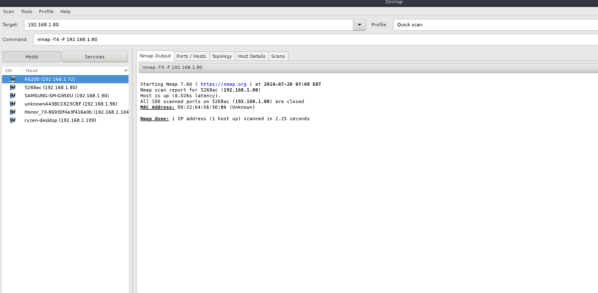 How To Scan Open Ports On A Linux PC With Zenmap