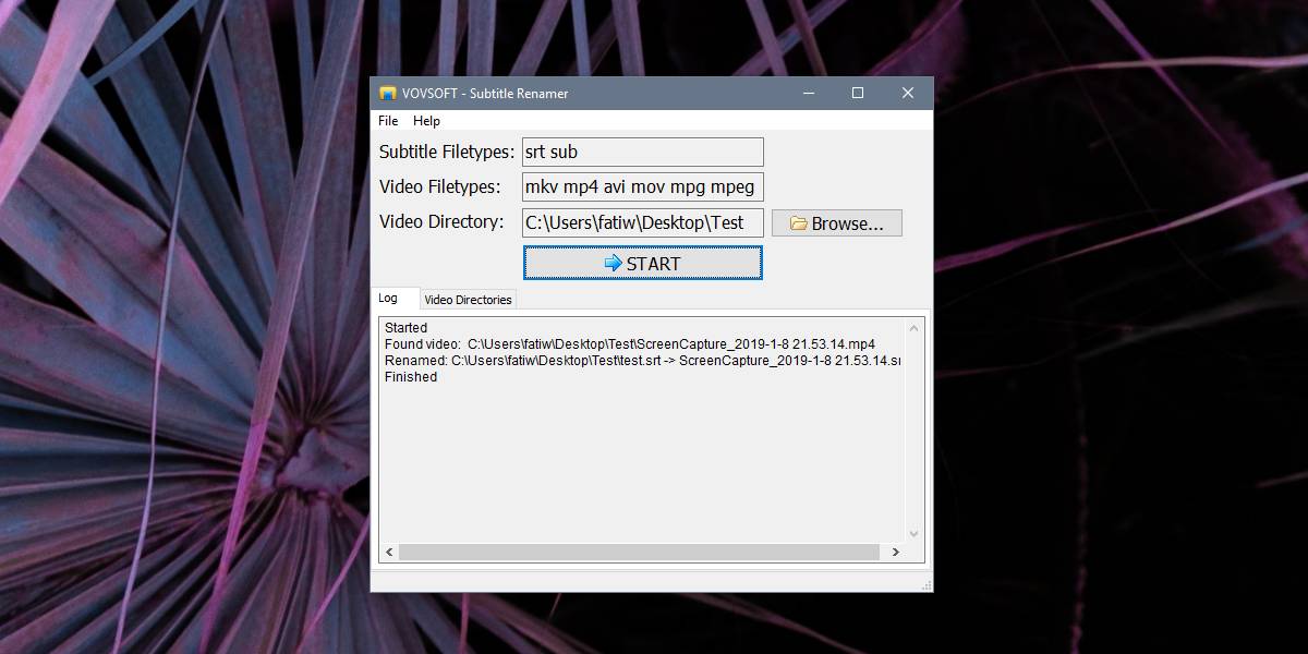 How to rename subtitle files to video name on Windows 10