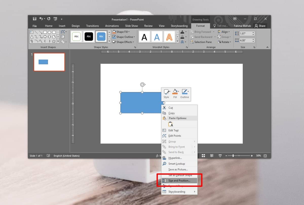 How to find and copy the exact position of objects in PowerPoint