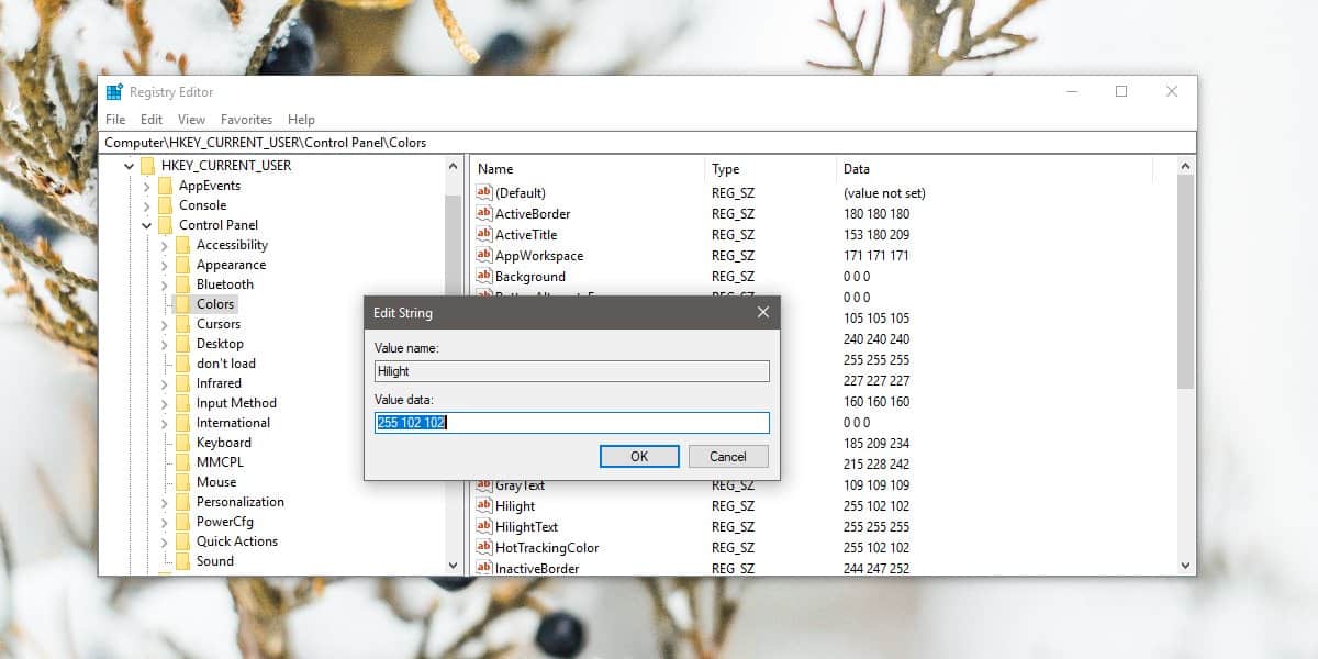 How to change the drag selection color on Windows 10