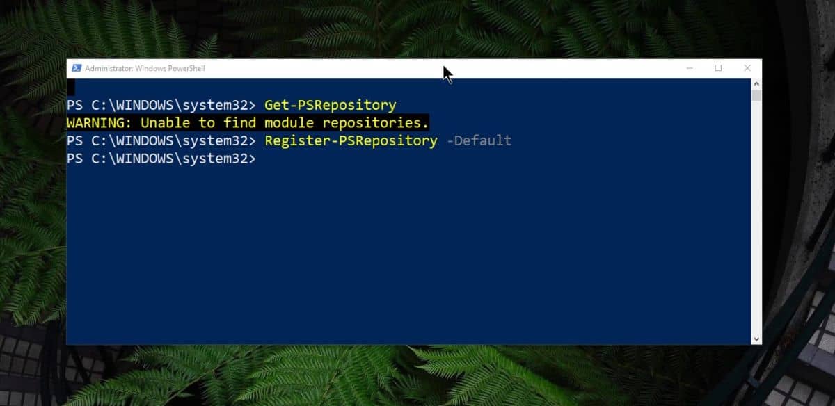 How to fix 'Unable to find module repositories' error in PowerShell on