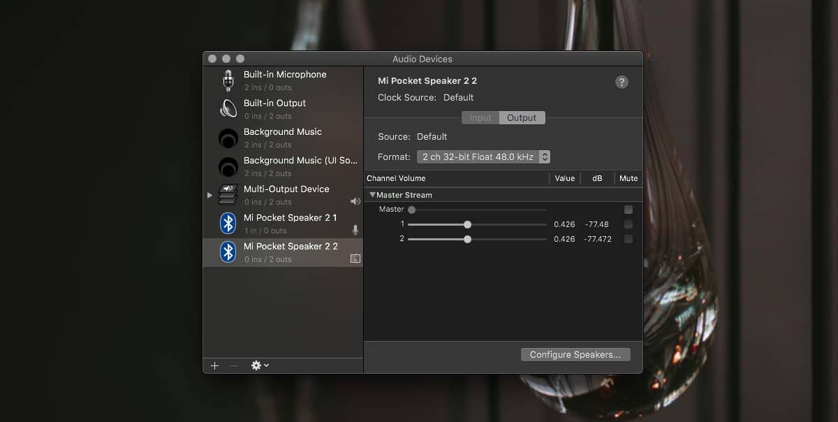 How to manage volume for Multioutput Audio devices on macOS