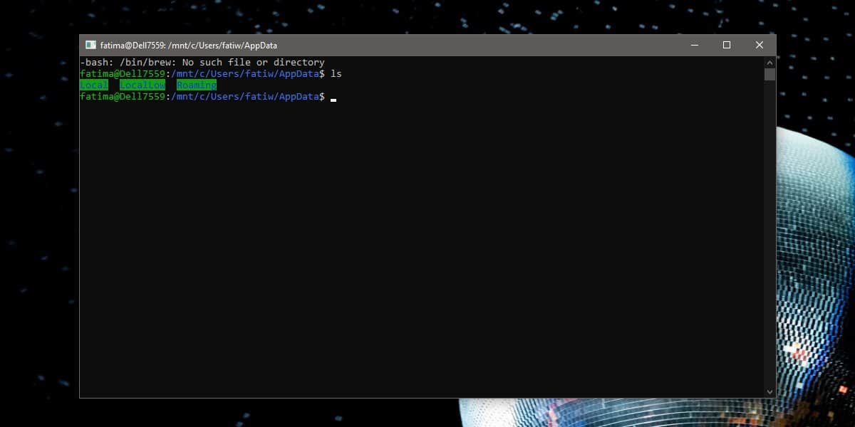 How to open a Linux shell in a folder on Windows 10