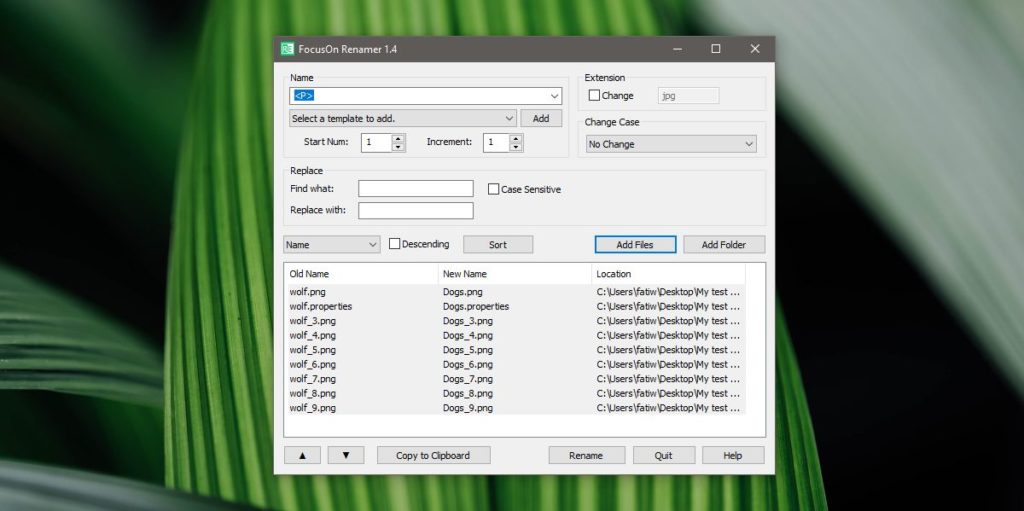 How to use a folder name to rename files on Windows 10