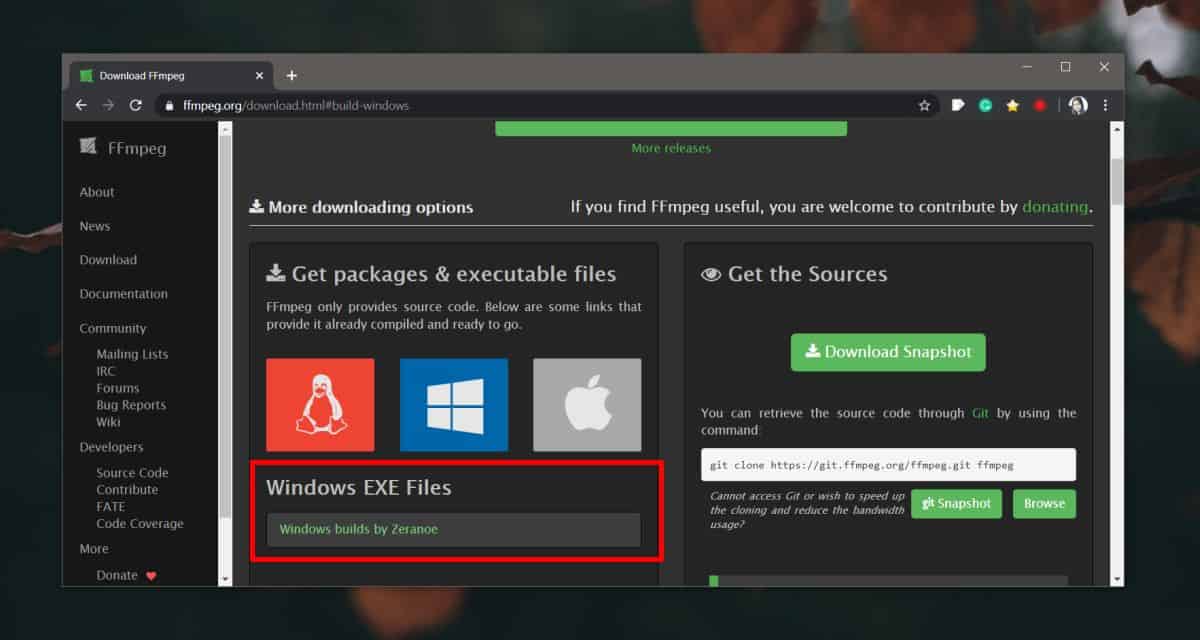 How to install FFMPEG on Windows 10
