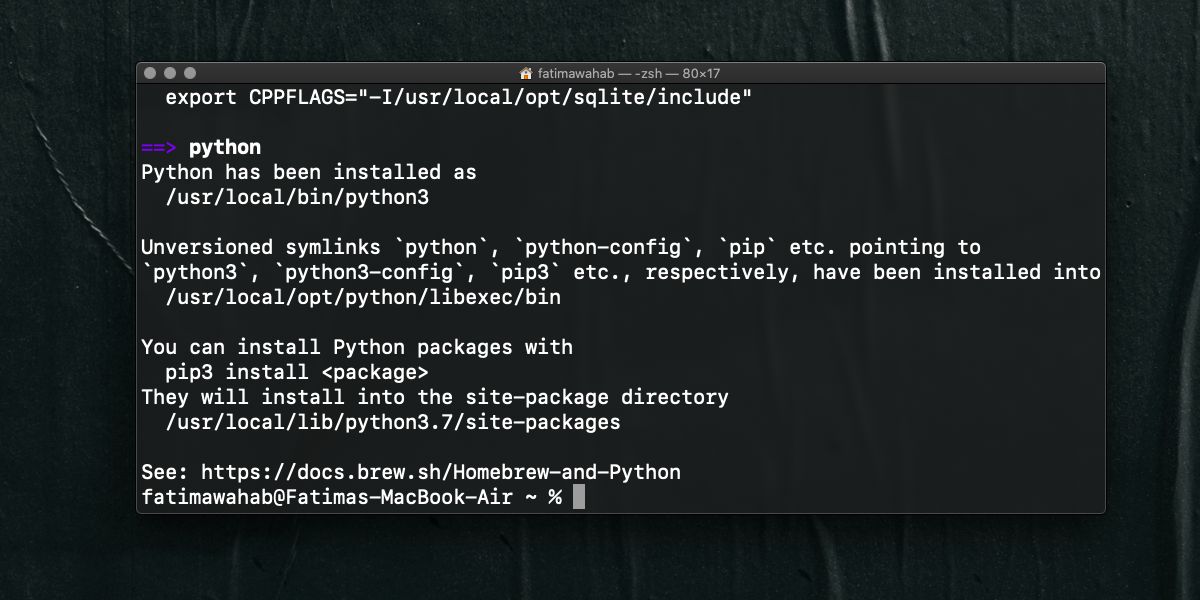 Install python on mac brew or webside gerasend