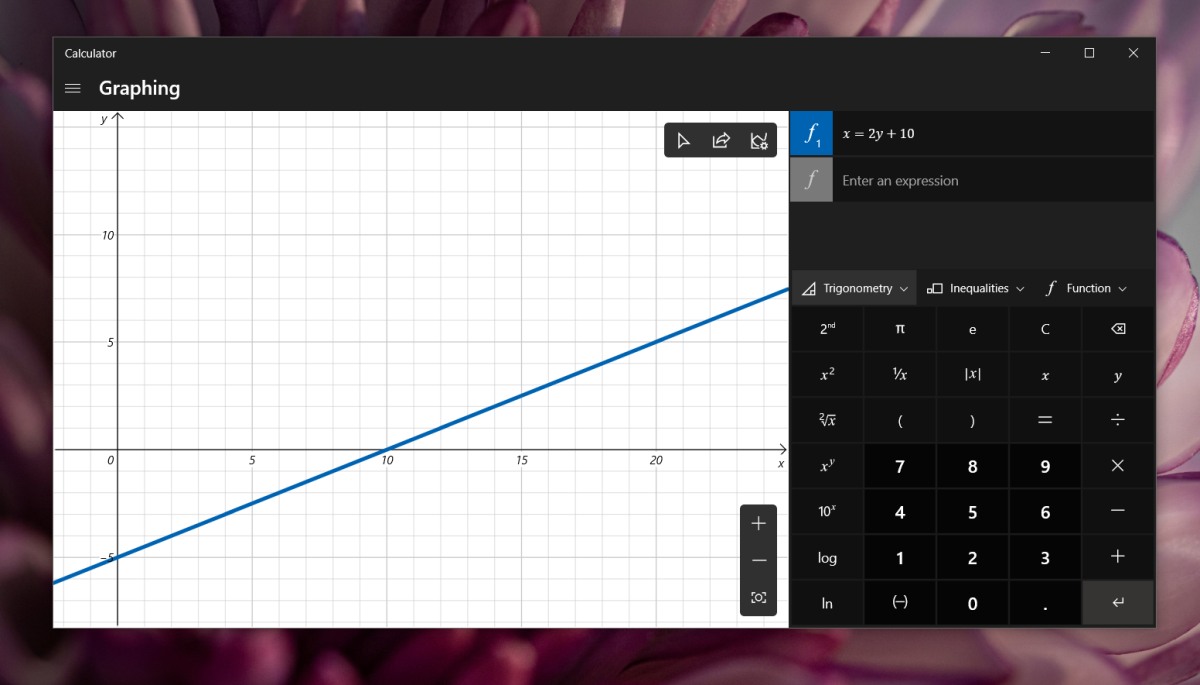 How to use the graph mode in Calculator on Windows 10