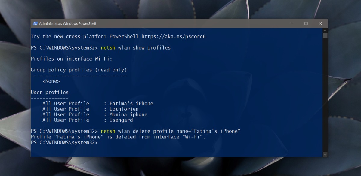 How to remove a WiFi network on Windows 10