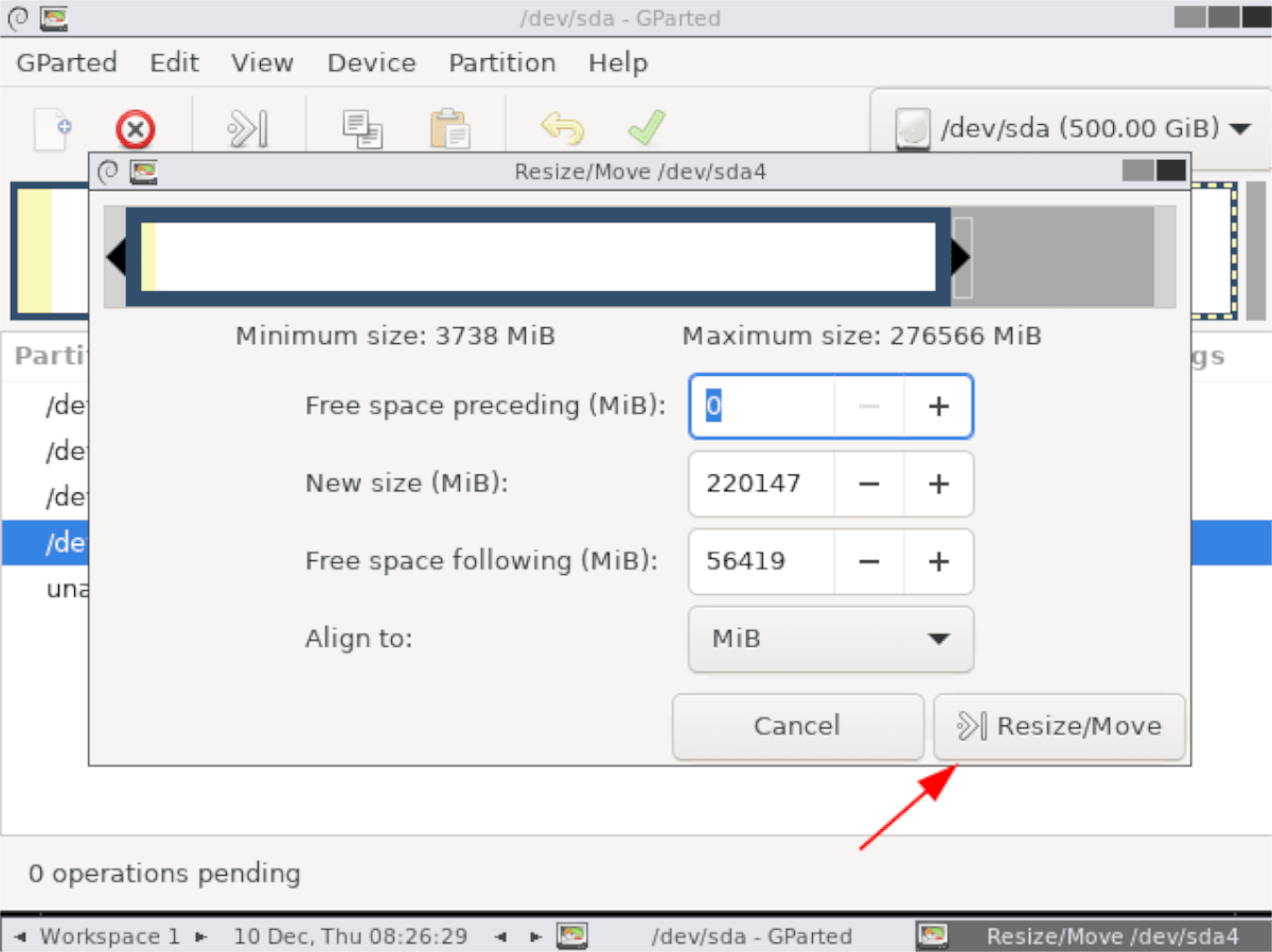 How to resize the home partition on Linux
