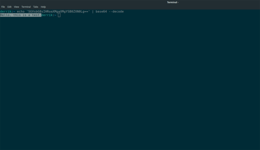 How to Base64 decode on Linux