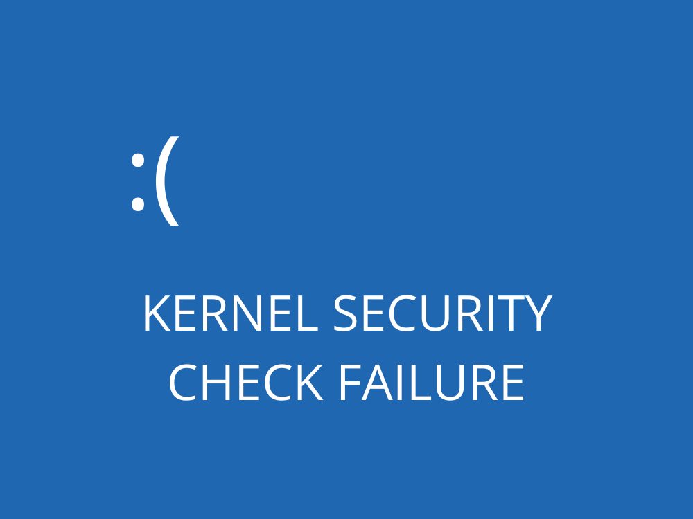 Stop Code KERNEL SECURITY CHECK FAILURE (Windows 10) Fixed
