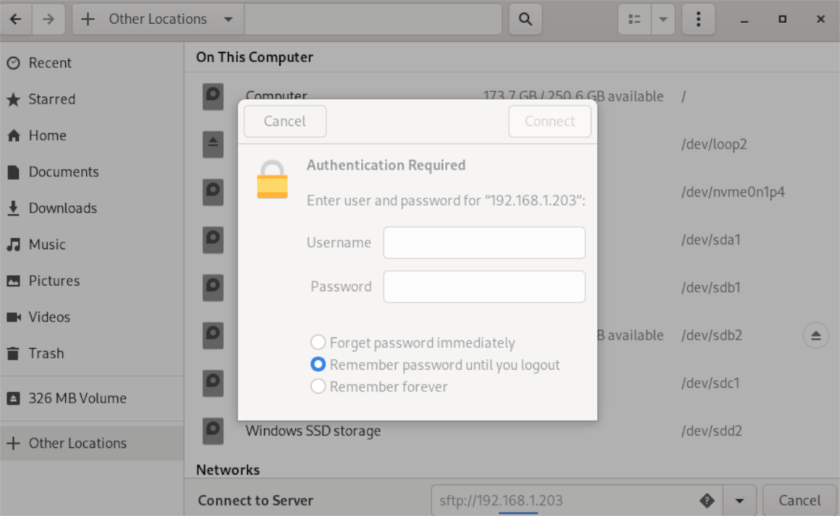How to connect to an SFTP server in Ubuntu —
