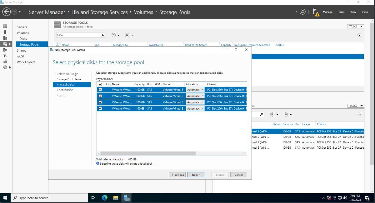 How to create a storage pool in Windows Server Addictive Tips Guide
