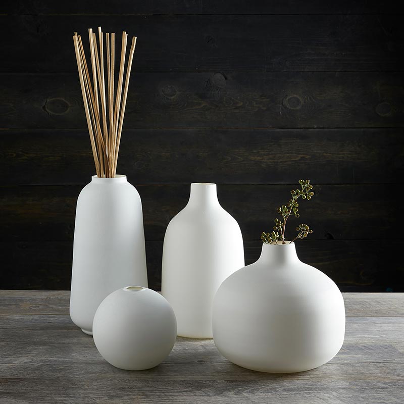 White Matte Vases Addie Birch