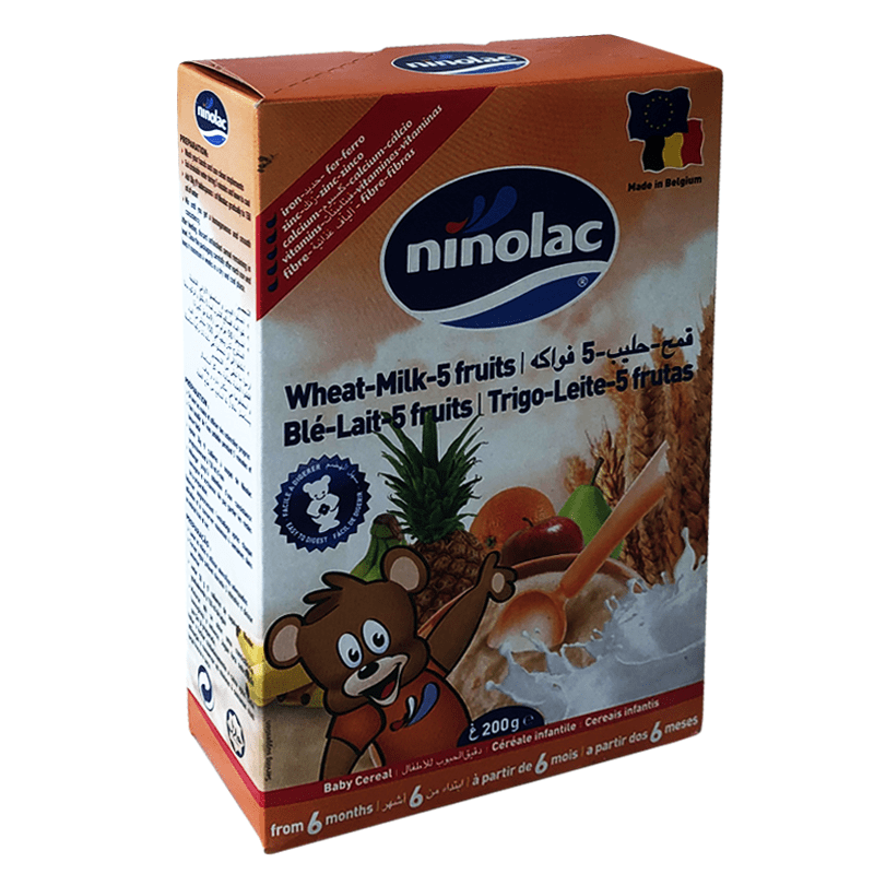 Ninolac WheatMilk5 Fruits Baby Cereal Addisber