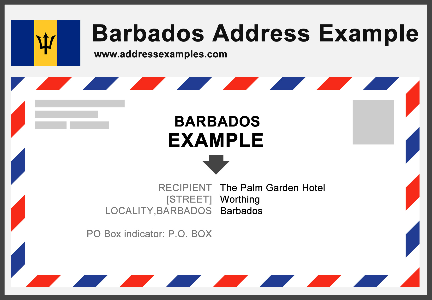 Barbados Address Example