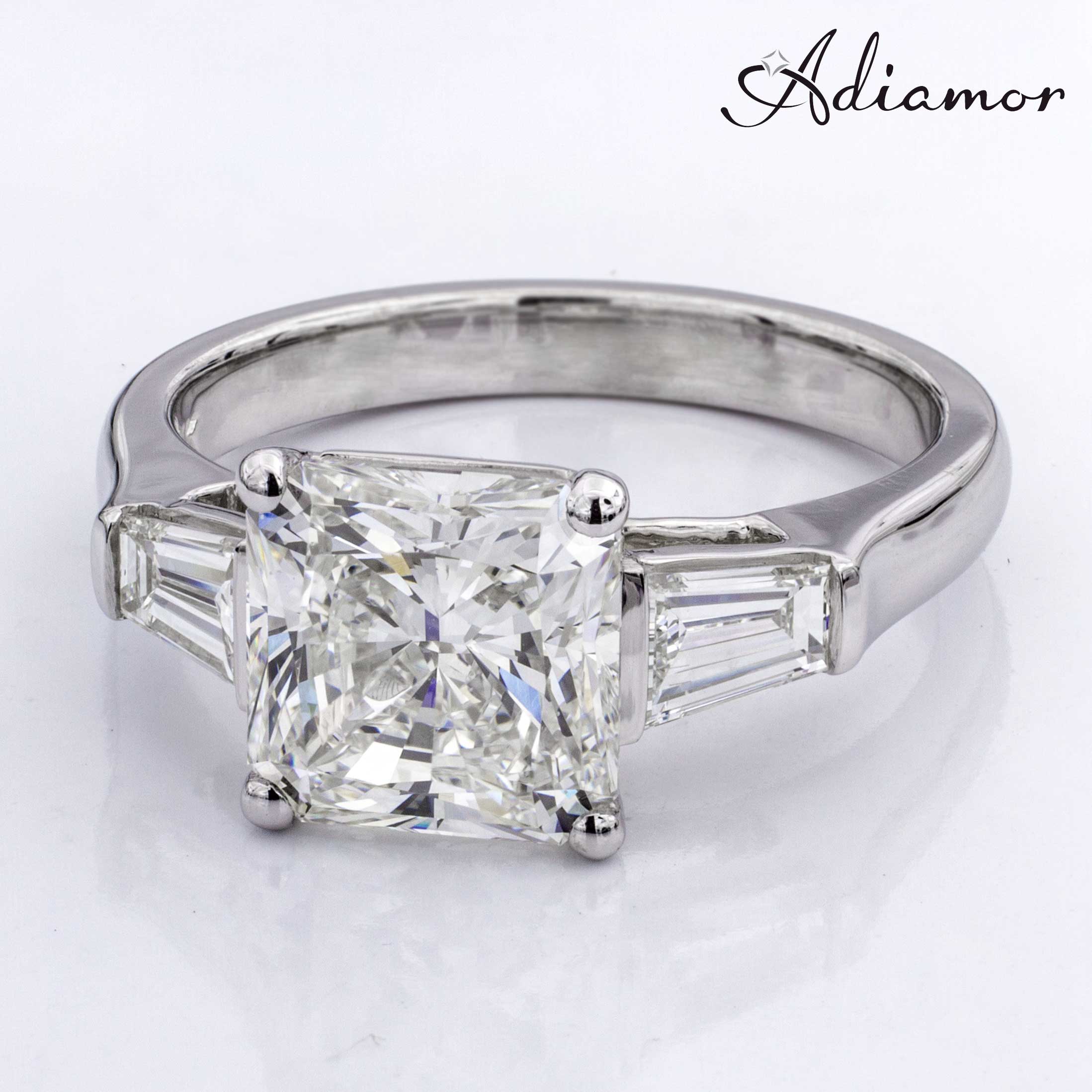Radiant Cut Diamond Custom Engagement Ring Adiamor