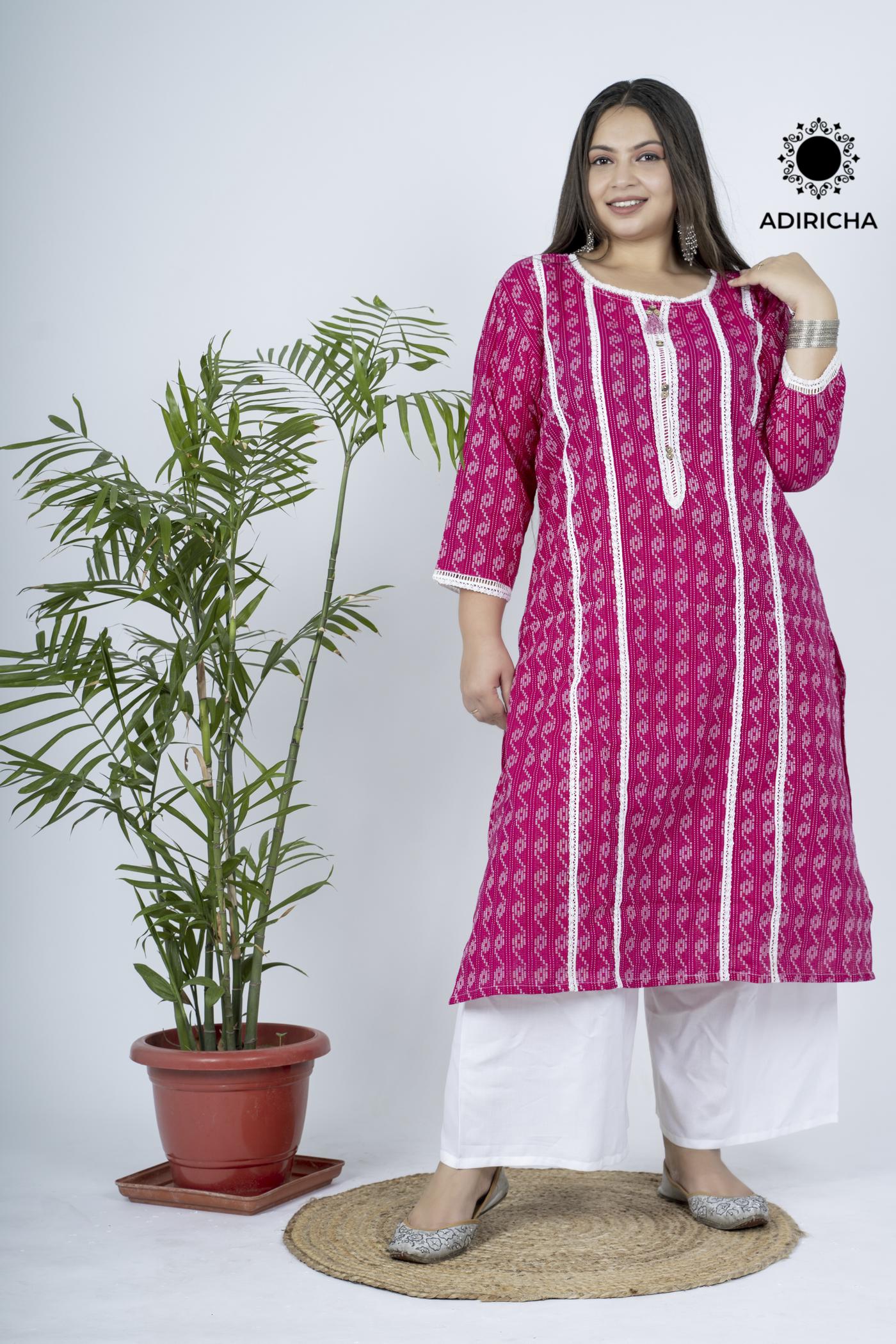 Shop Now Plus Size Designer Kurti ADIRICHA