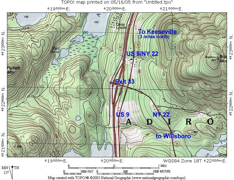 Interstate 87 The Adirondack Northway Exit 33 Willsboro, Lewis