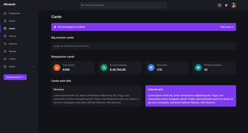 React Tailwind Free Dashboards
