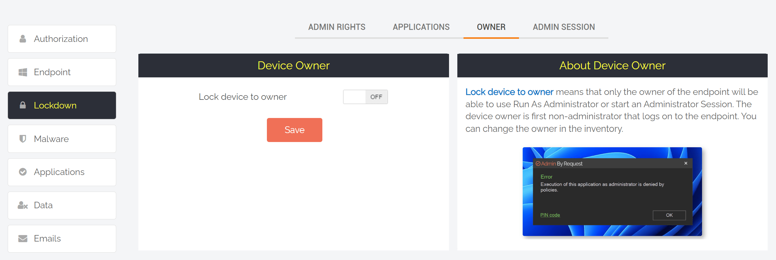 Device Owner » Admin By Request