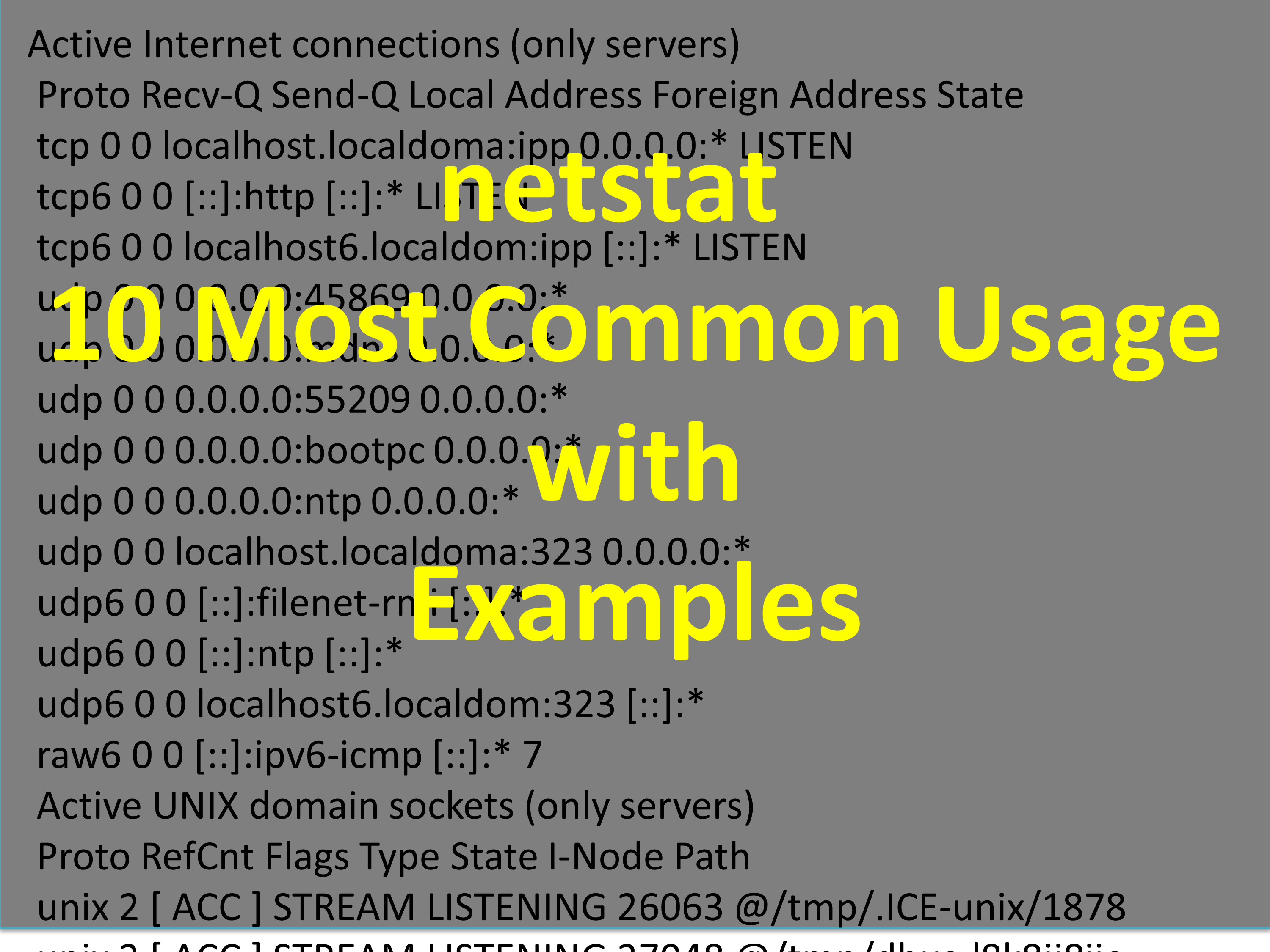 netstat 10 Most common usage with examples