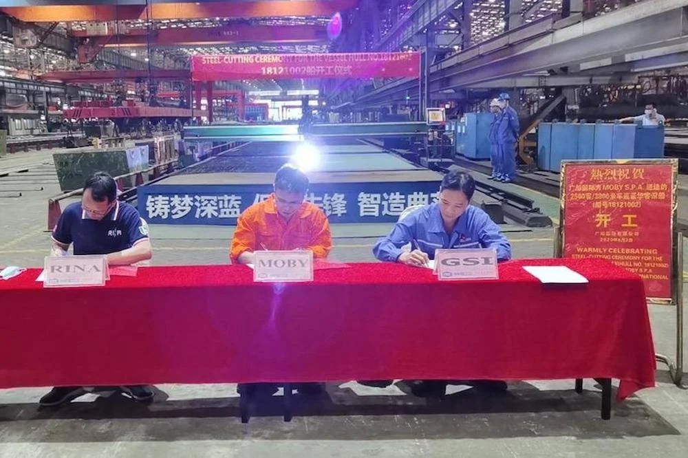 Onorato Armatori, a Guangzhou taglio prima lamiera Moby Fantasy