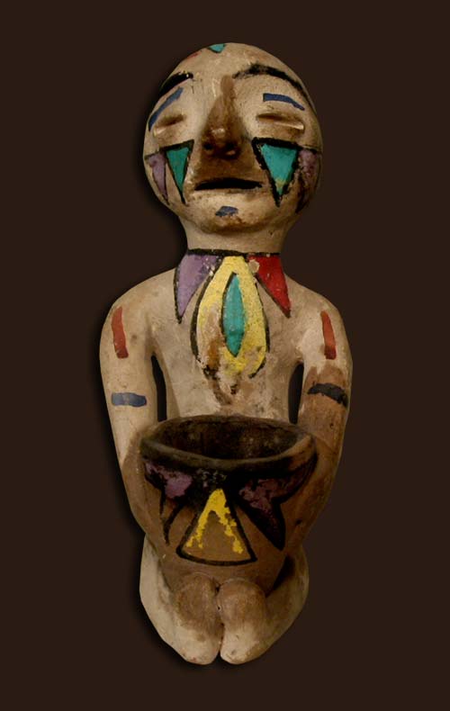 Southwest Indian Pottery Tesuque Pueblo Figurines Rain God Rain