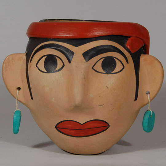Jemez Pueblo Jar with Human Face by Marie G. Romero Southwest Indian