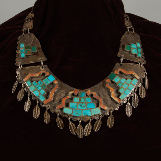 Southwest Indian Jewelry Necklace Zuni Pueblo Teddy Weahkee