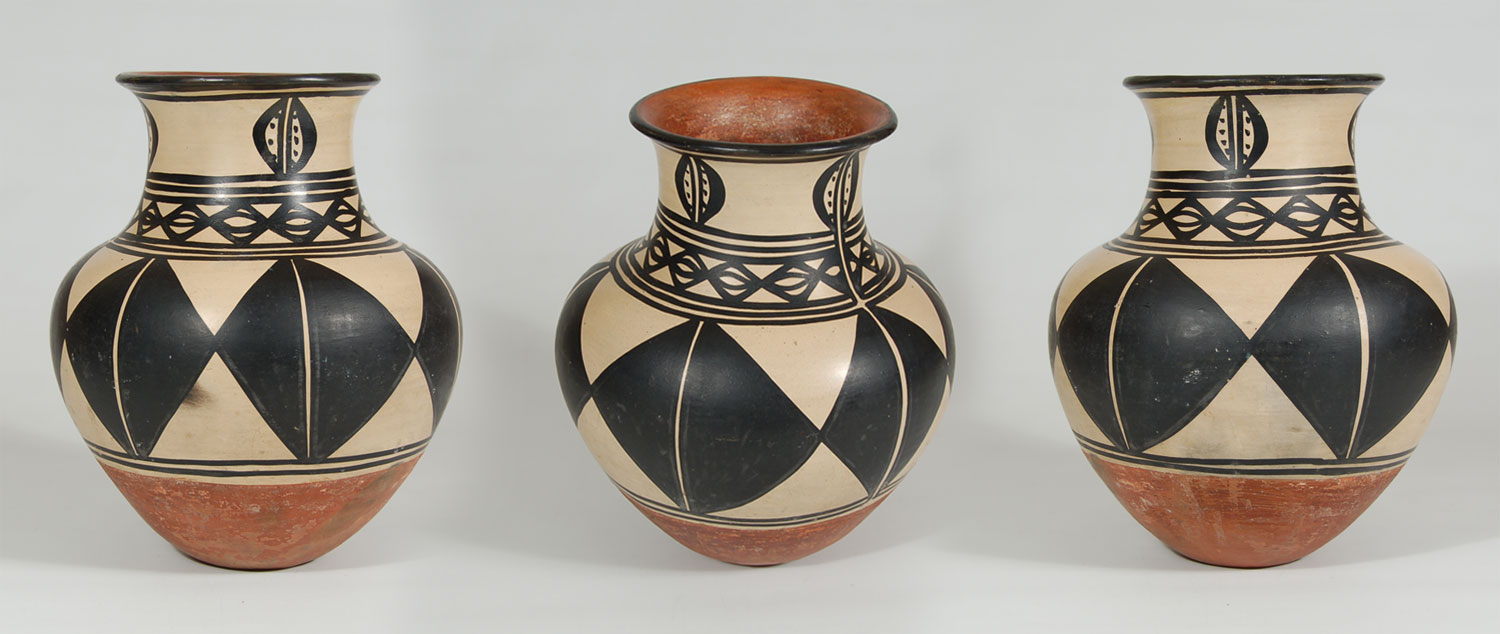 Historic Southwest Pottery Santo Domingo Kewa Pueblo C3727 Adobe Gallery, Santa Fe