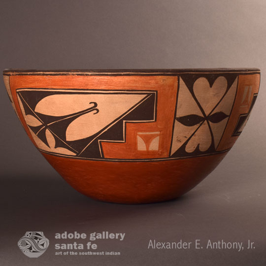 Historic Pueblo Pottery Dough Bowl C3862G Adobe Gallery, Santa Fe