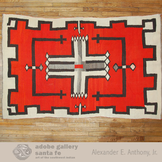 Navajo Textile Rug C3891A Adobe Gallery, Santa Fe
