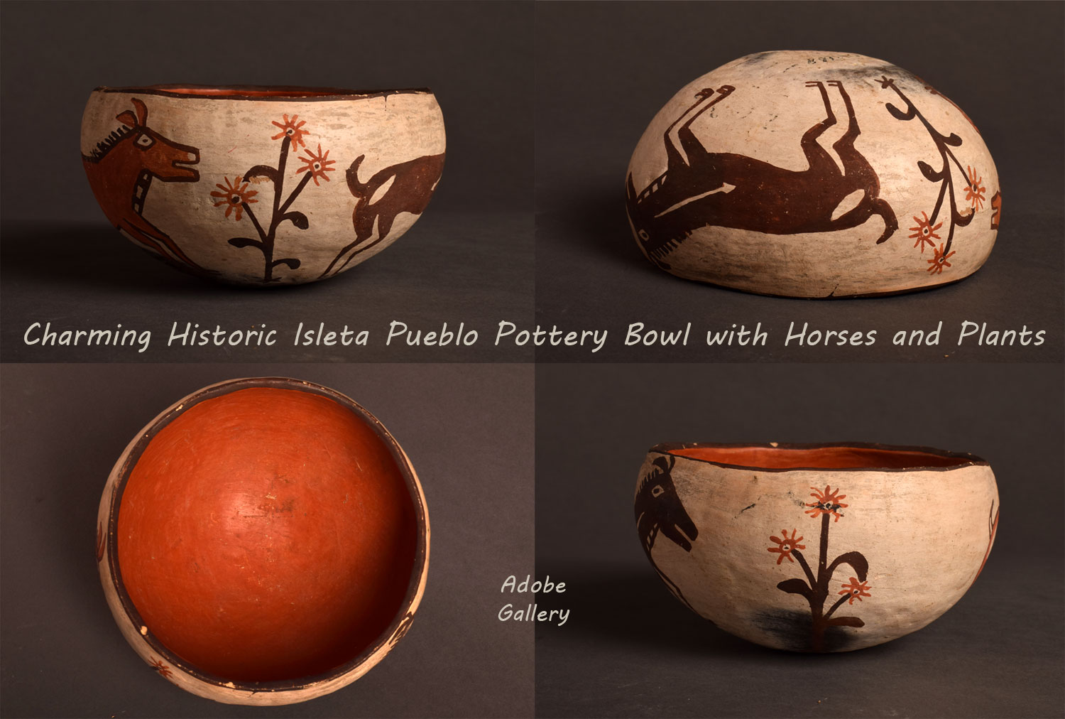 Southwest Indian Historic Pottery C4366B Adobe Gallery, Santa Fe