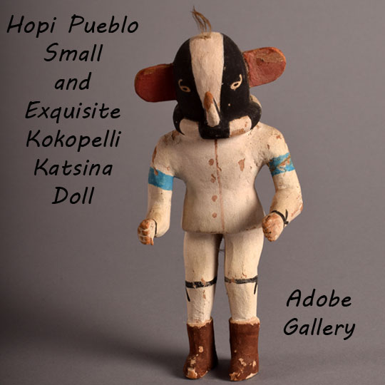 Kokopelli Katsina Doll Pueblo Kachina Doll C4446B Adobe Gallery, Santa Fe