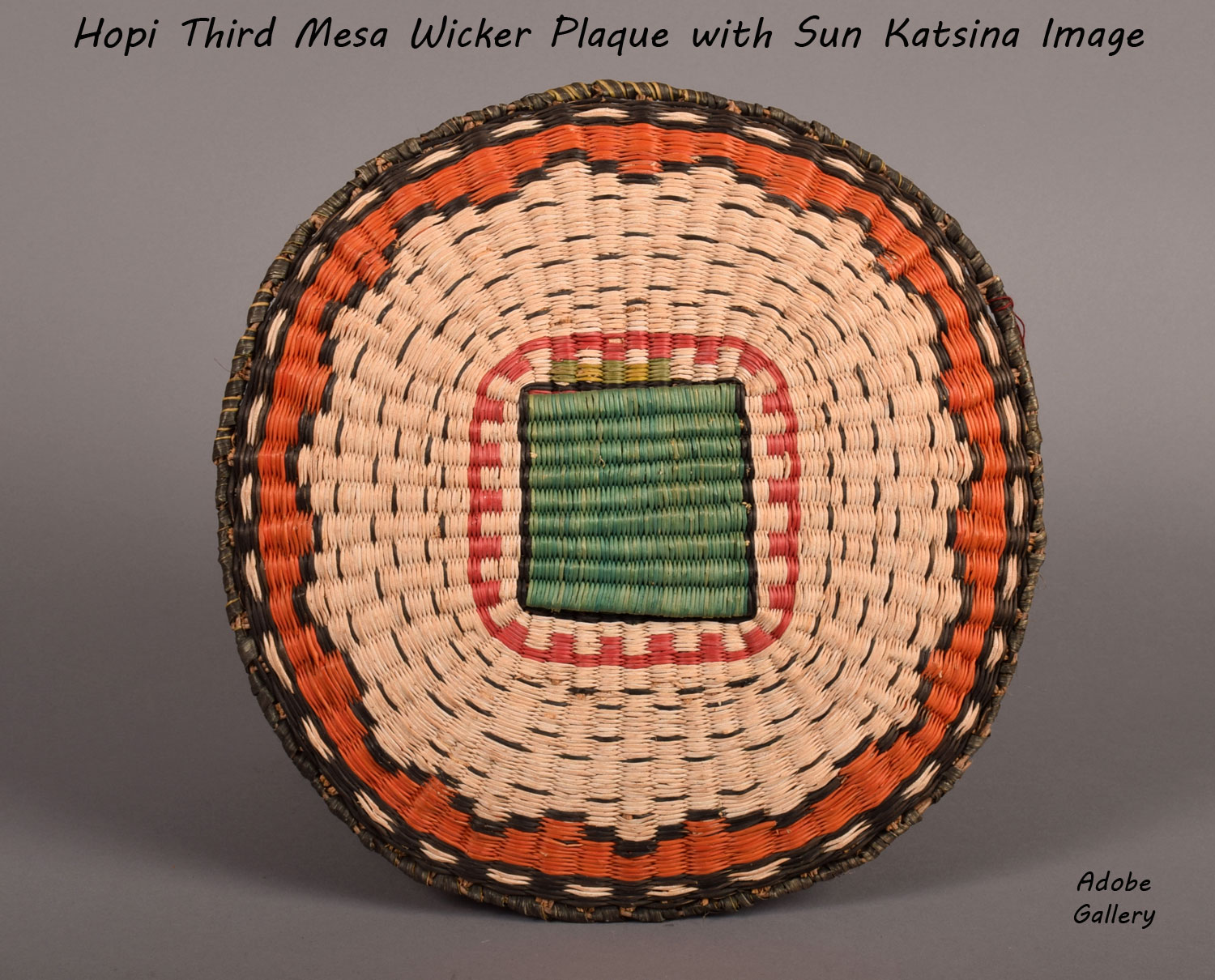 Hopi Pueblo Native American Basket Kachina C4485A Adobe Gallery, Santa Fe