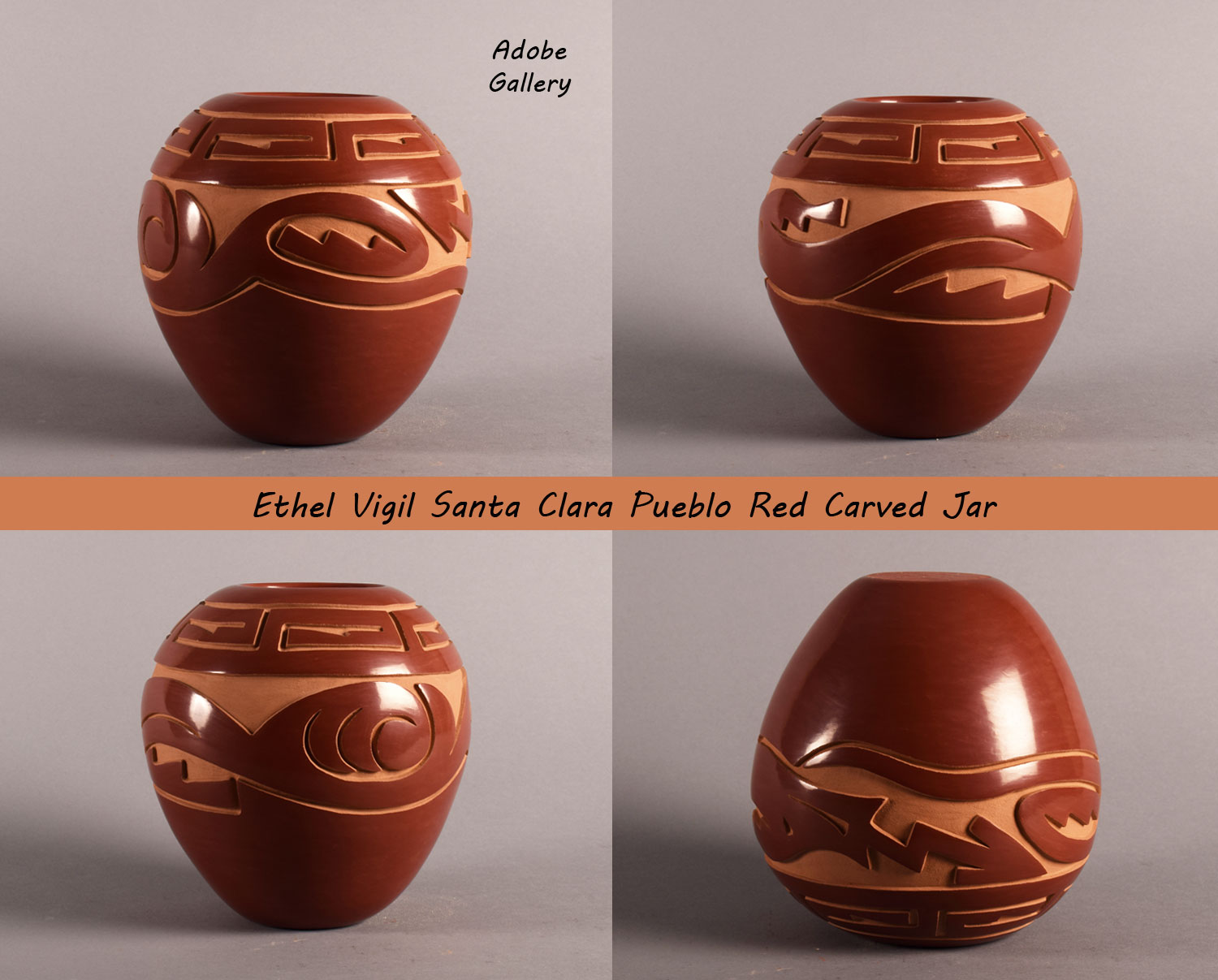Ethel Vigil Southwest Indian Pueblo Pottery C4492H Adobe Gallery