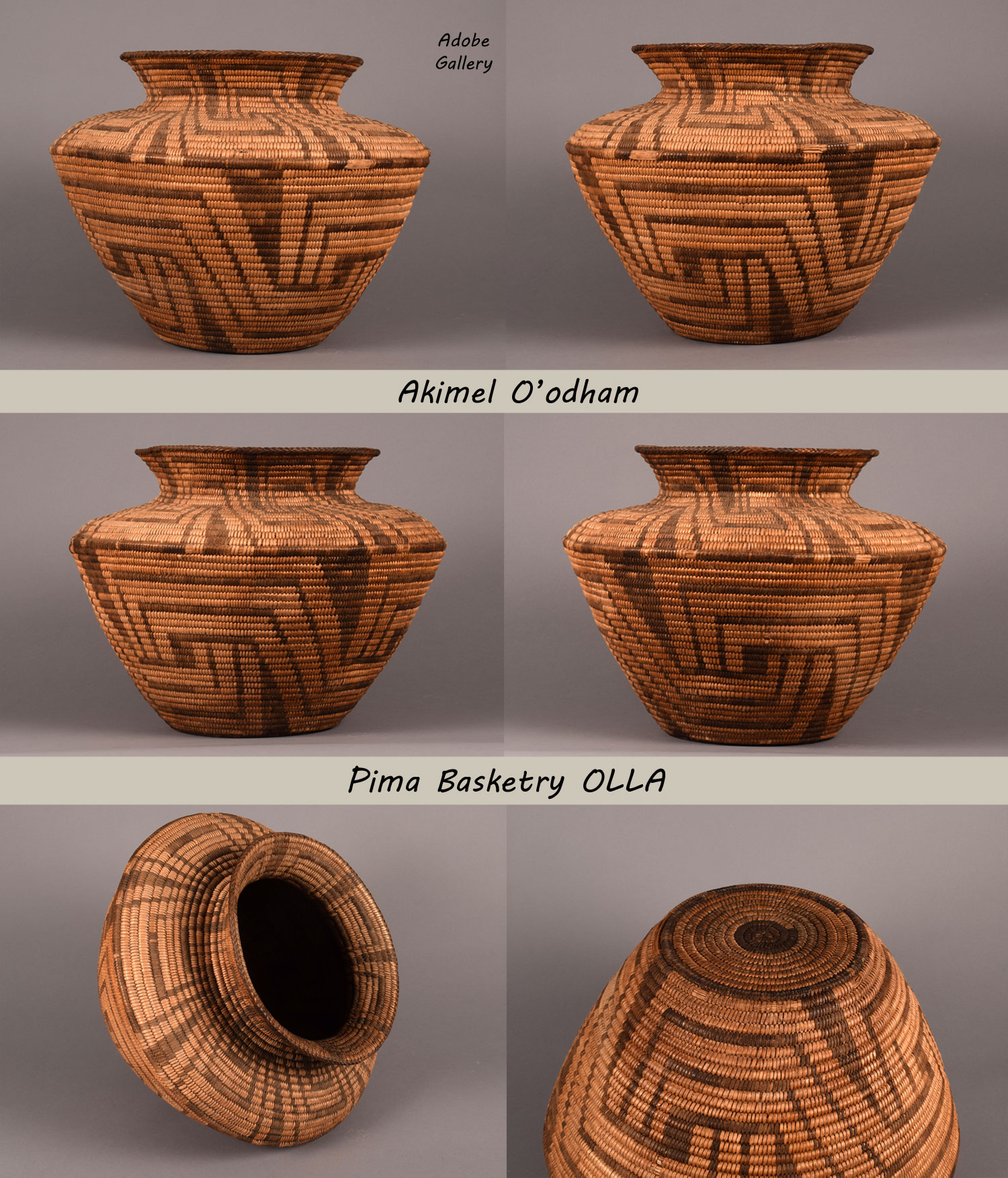 Pima Native American Basket C4542 Adobe Gallery, Santa Fe