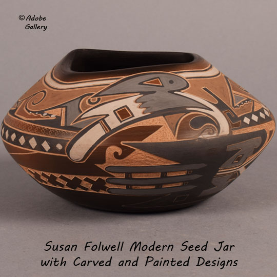 Susan Folwell Southwest Indian Pueblo Pottery C4654i Adobe Gallery