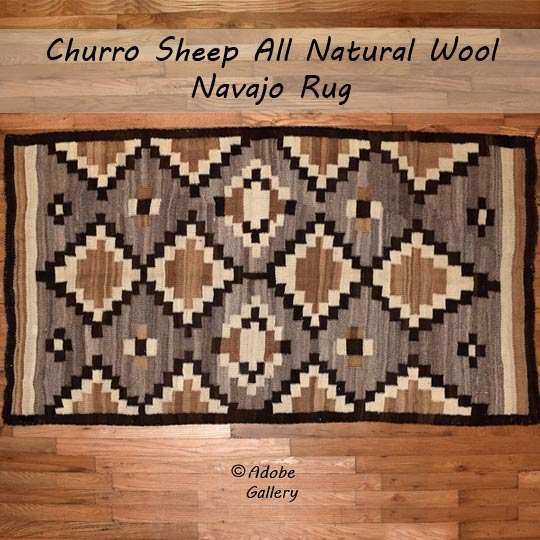 Southwest Native American Textile Navajo Rug C4514B Adobe Gallery, Santa Fe