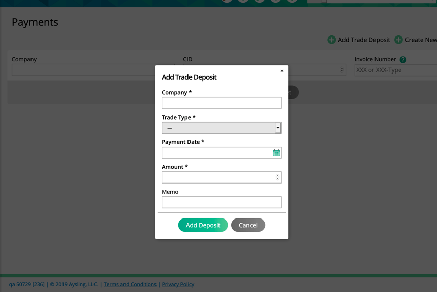 Managing Barter Payments