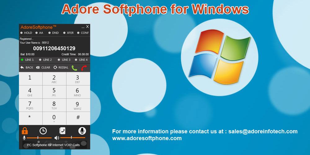 Softphone, a virtual phone for calling through computer and