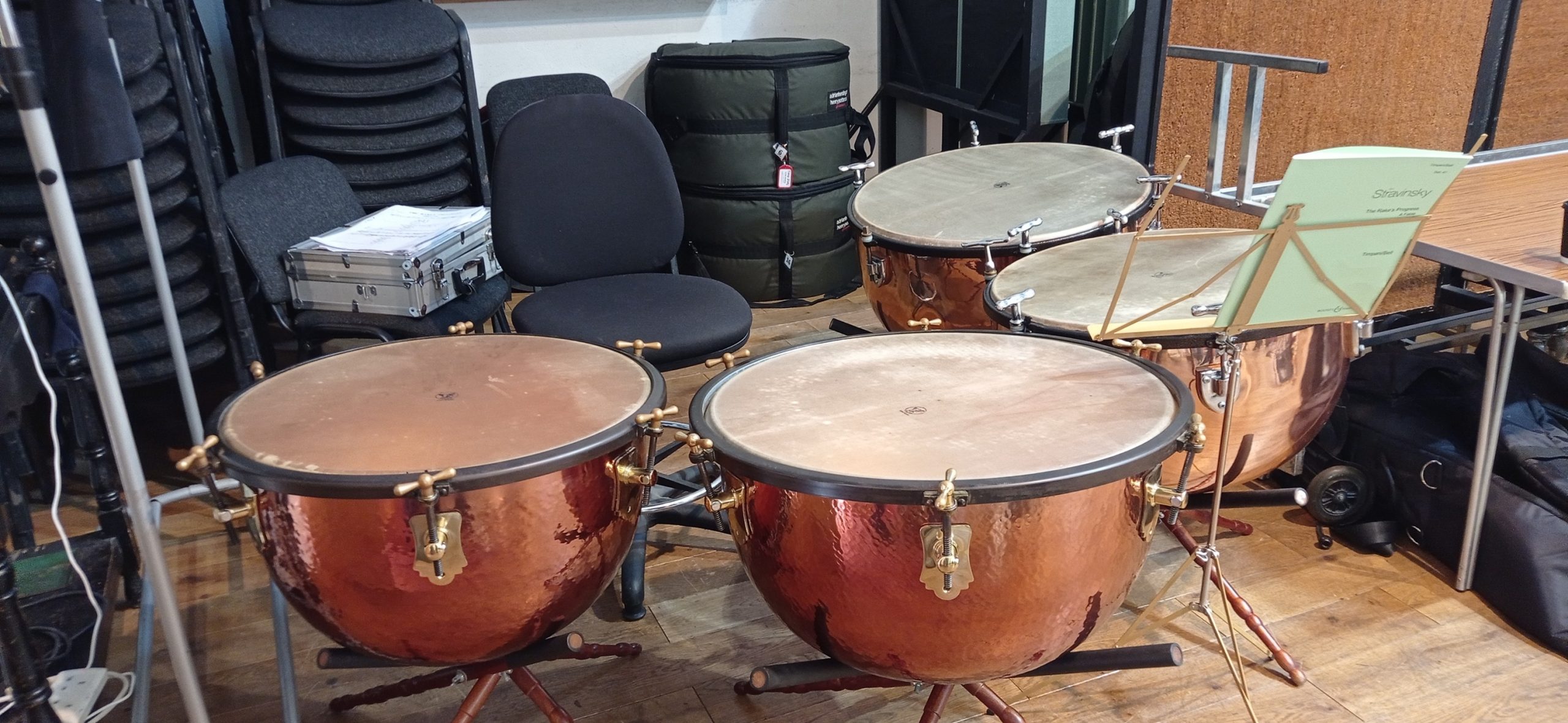 Large hand tuned timpani Adrian Bending