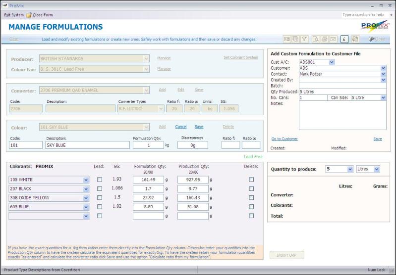 Paint Formulation and Dispensing System