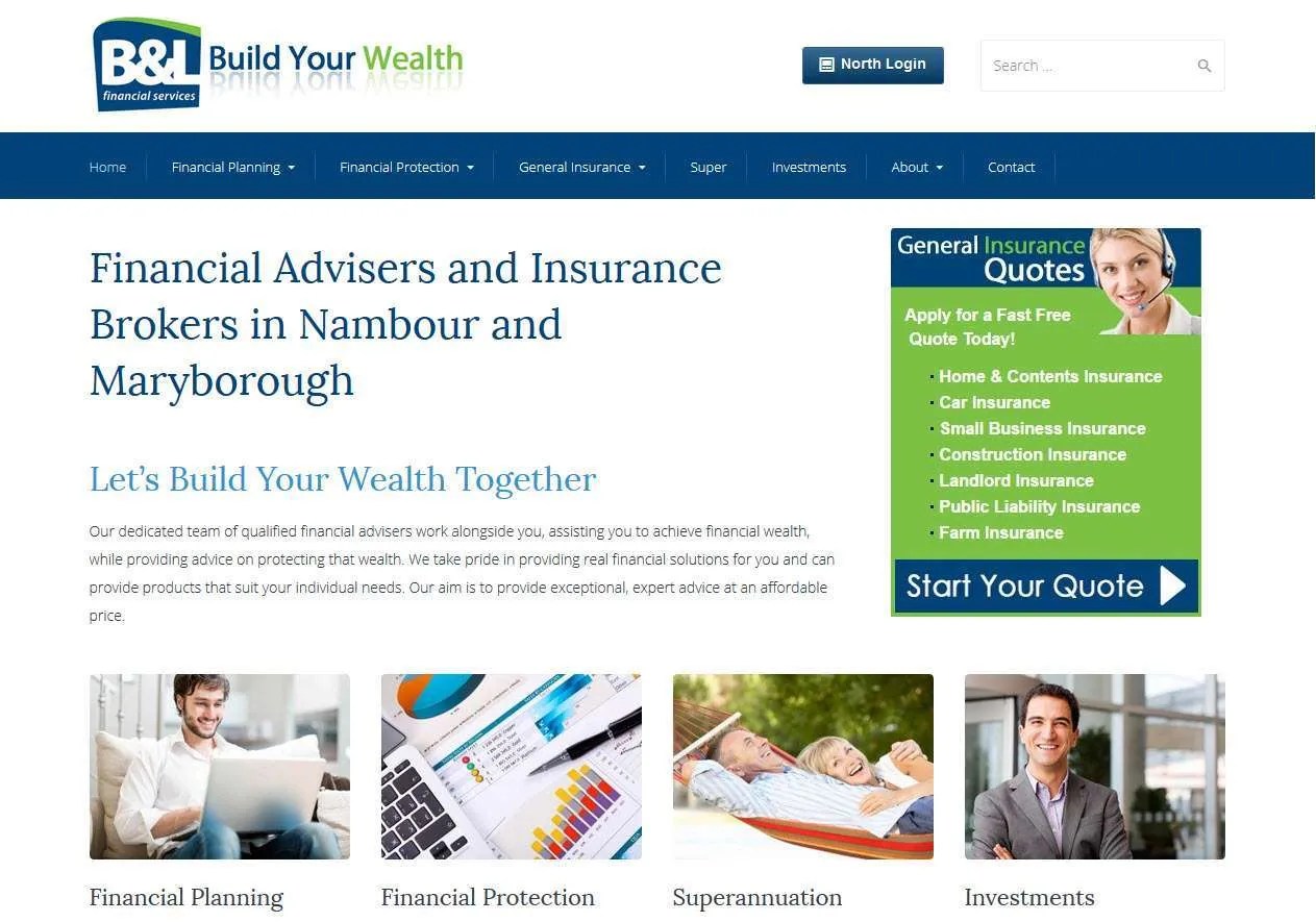 Website Design B&L Financial Services Advantech Software
