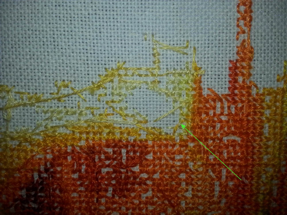 Pin Stitch or Pinhead Stitch Start Advanced Cross Stitch