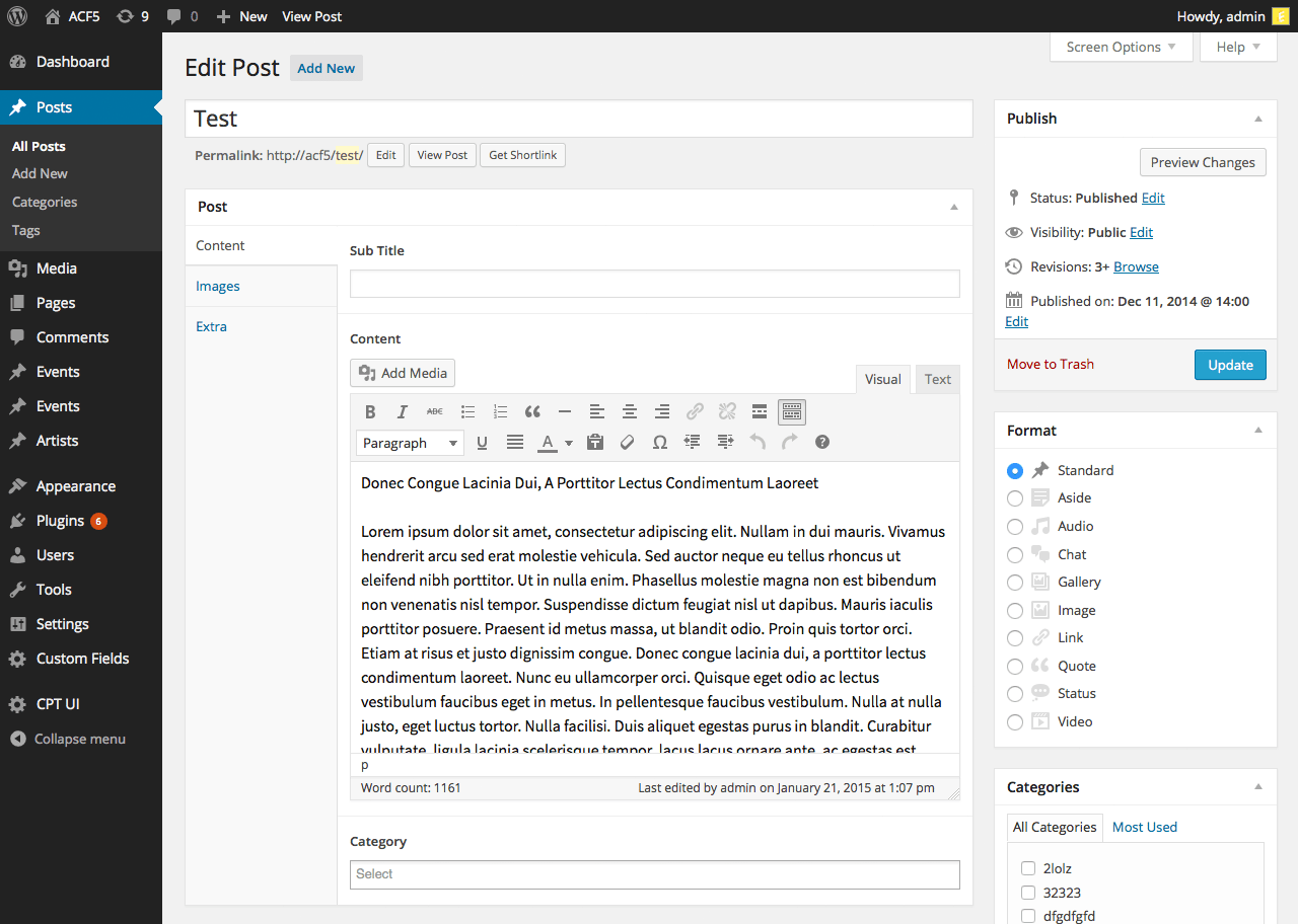 ACF Moving WP elements (such as the content editor) within ACF fields